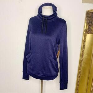 NWT Old Navy Active Mock Neck Sweater in Night Cruise Blue Size XS $34.99